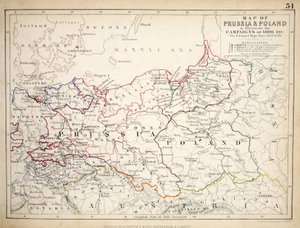 Map of Prussia and Poland, published by William Blackwood and Sons, Edinburgh and London, 1848